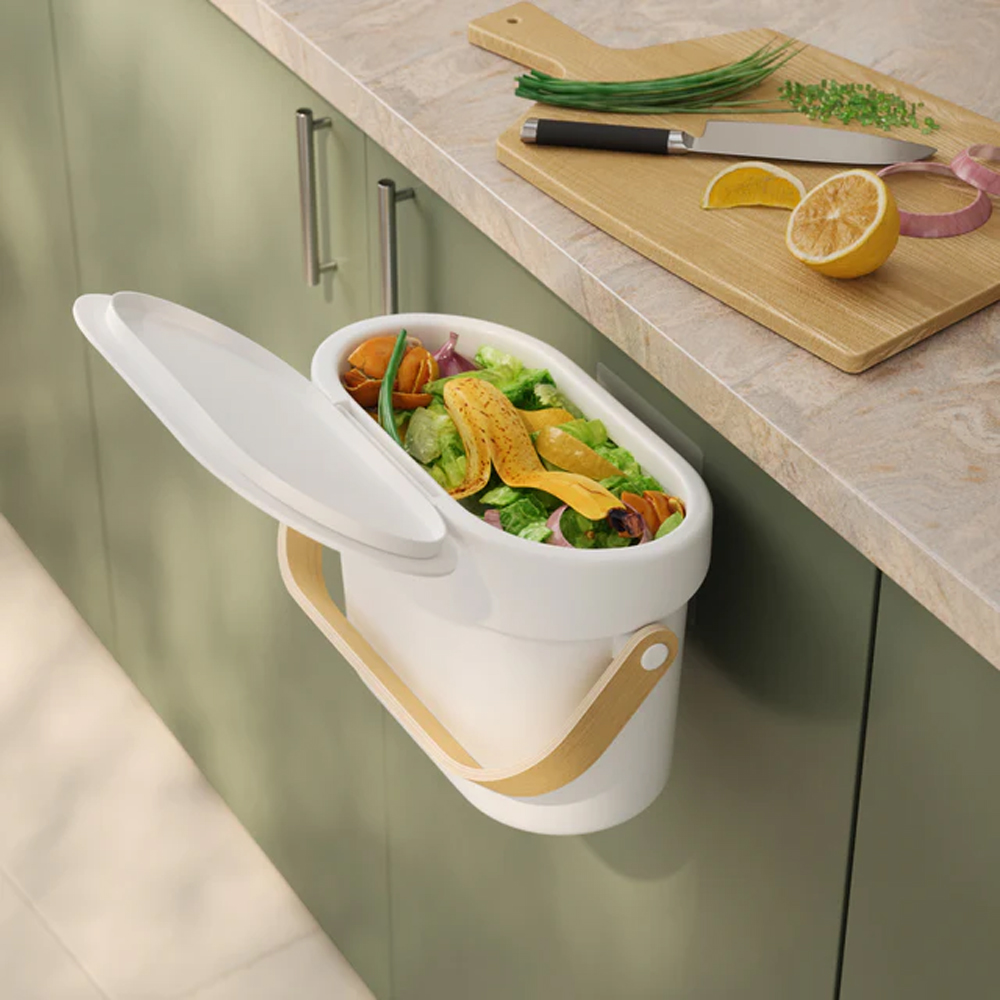 BELLWOOD COMPOST BIN WHITE/NATURAL 4L - Image 3