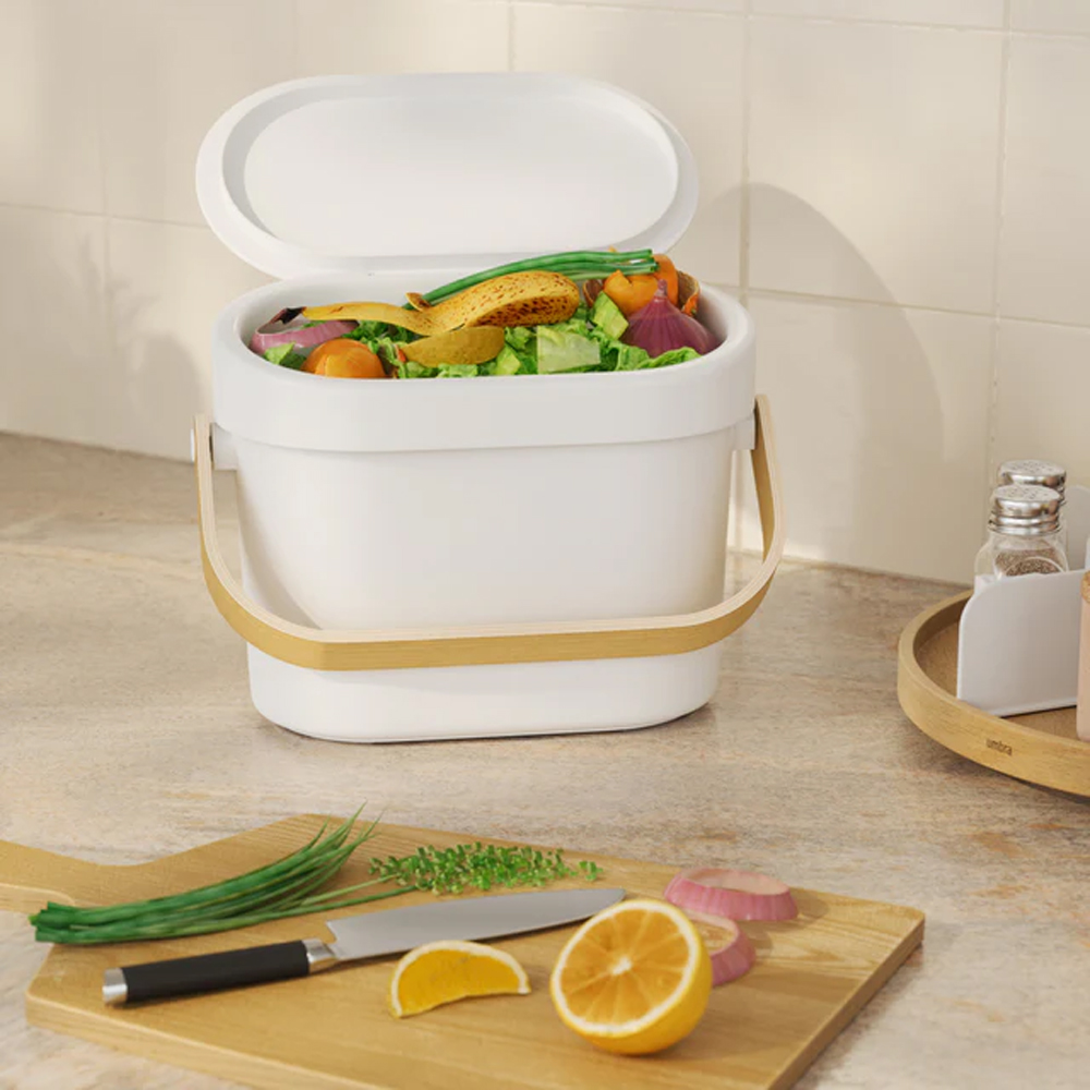BELLWOOD COMPOST BIN WHITE/NATURAL 4L - Image 2