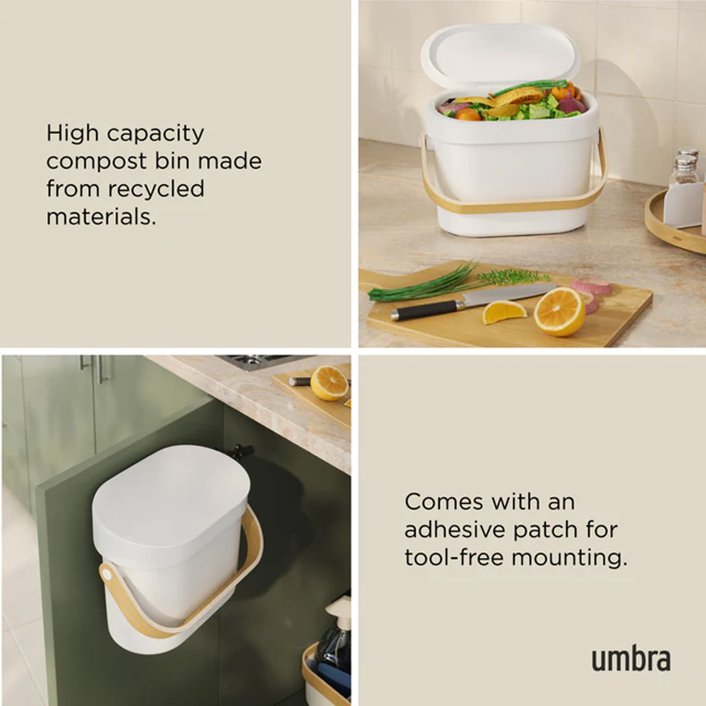 BELLWOOD COMPOST BIN WHITE/NATURAL 4L - Image 6