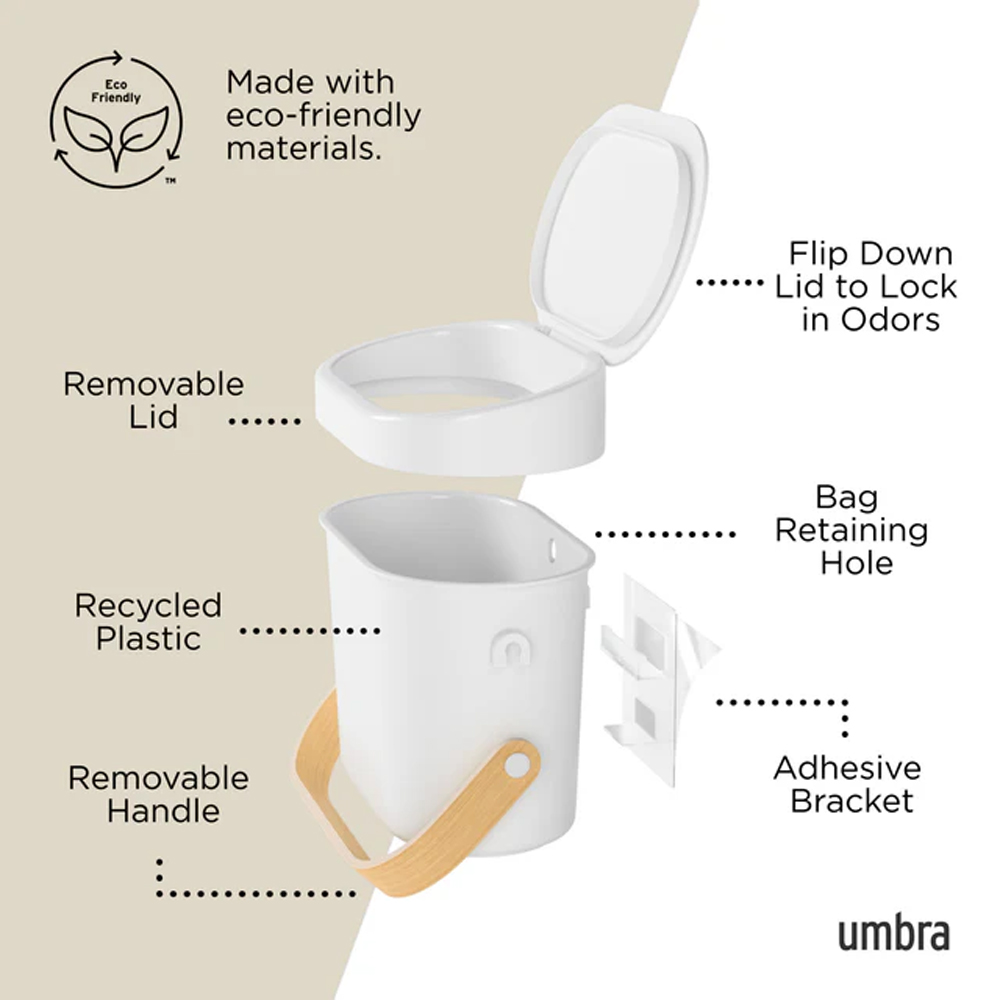 BELLWOOD COMPOST BIN WHITE/NATURAL 4L - Image 8