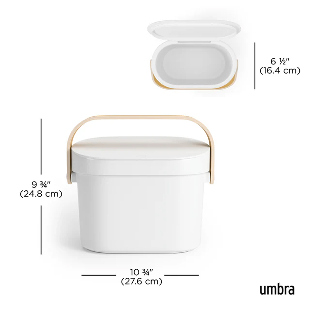 BELLWOOD COMPOST BIN WHITE/NATURAL 4L - Image 9