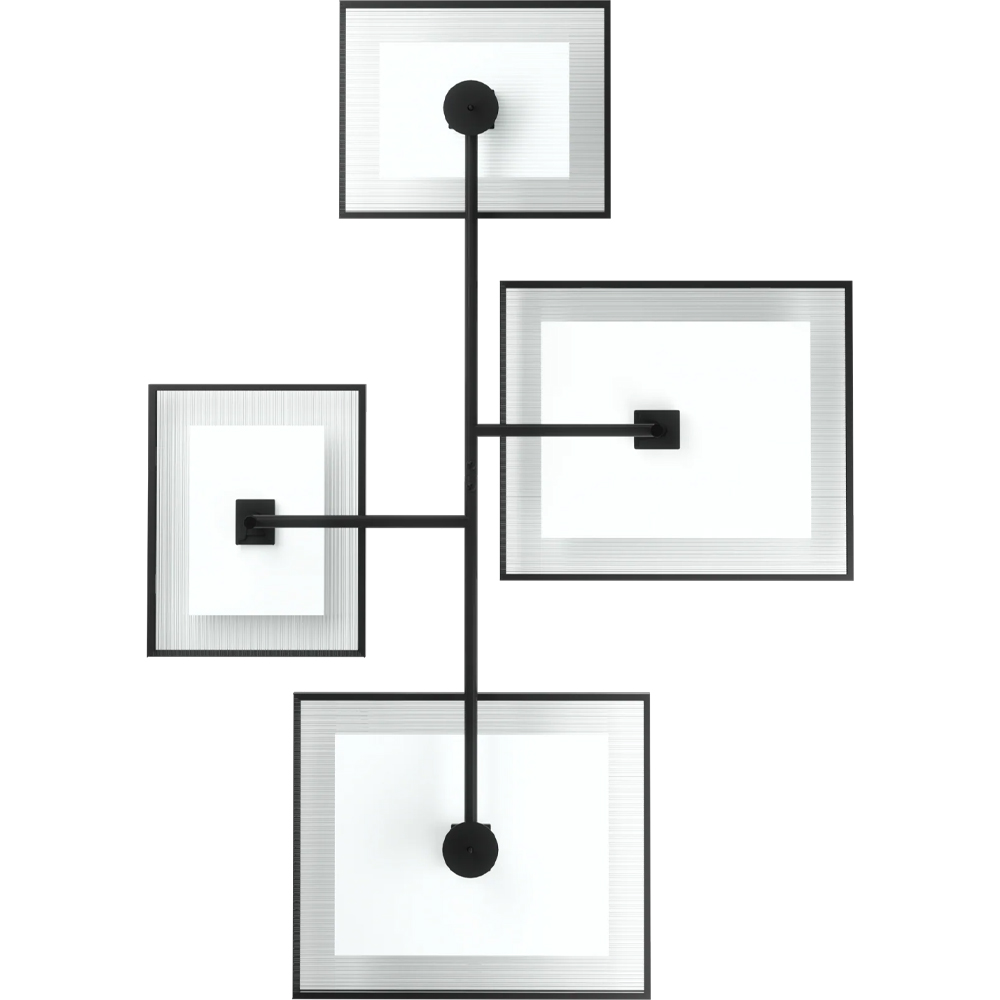 SET OF 4 FLUTE WALL PICTURE FRAMES BLACK 57X98.5CM - Image 6