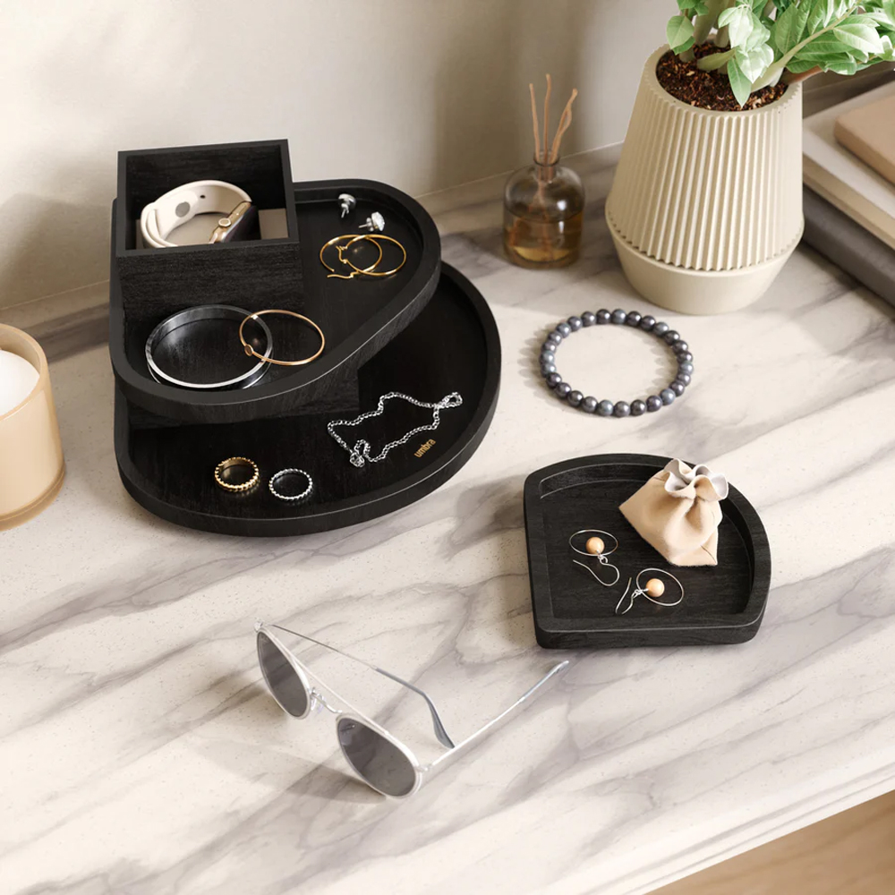 COVE STORAGE BOX BLACK WOOD 23.3X23.3X2.9CM - Image 3