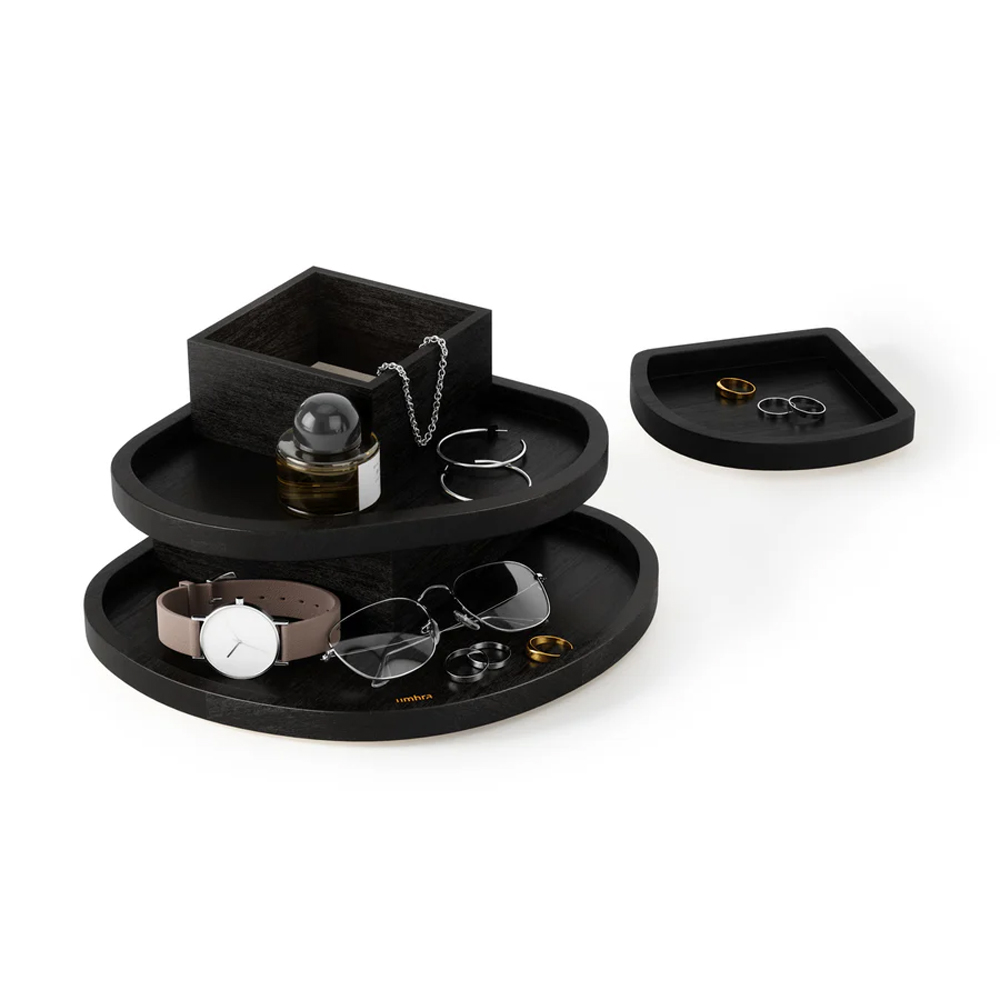 COVE STORAGE BOX BLACK WOOD 23.3X23.3X2.9CM - Image 5