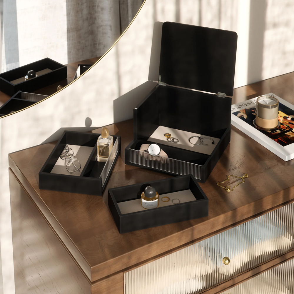 MALIBU STORAGE BOX BLACK 24X23X15CM - Image 3
