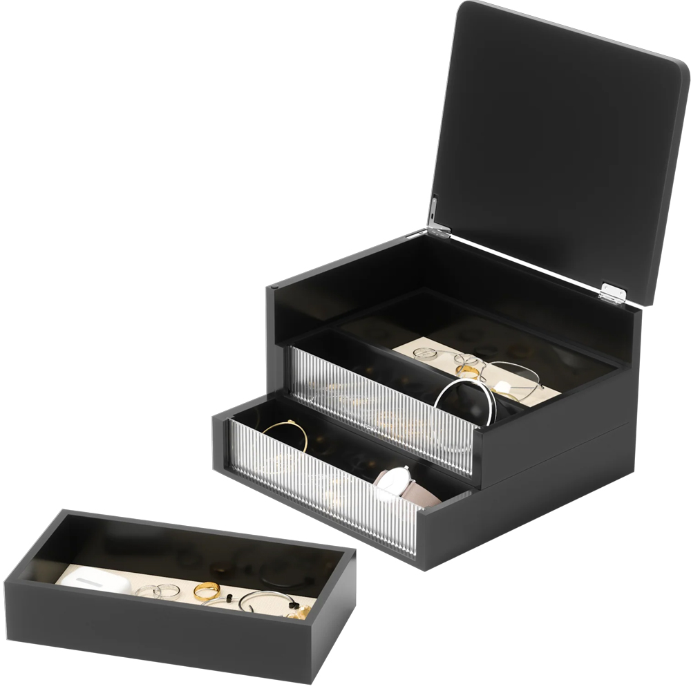 MALIBU STORAGE BOX BLACK 24X23X15CM - Image 7