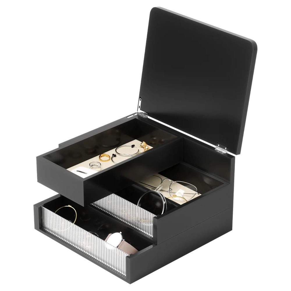 MALIBU STORAGE BOX BLACK 24X23X15CM