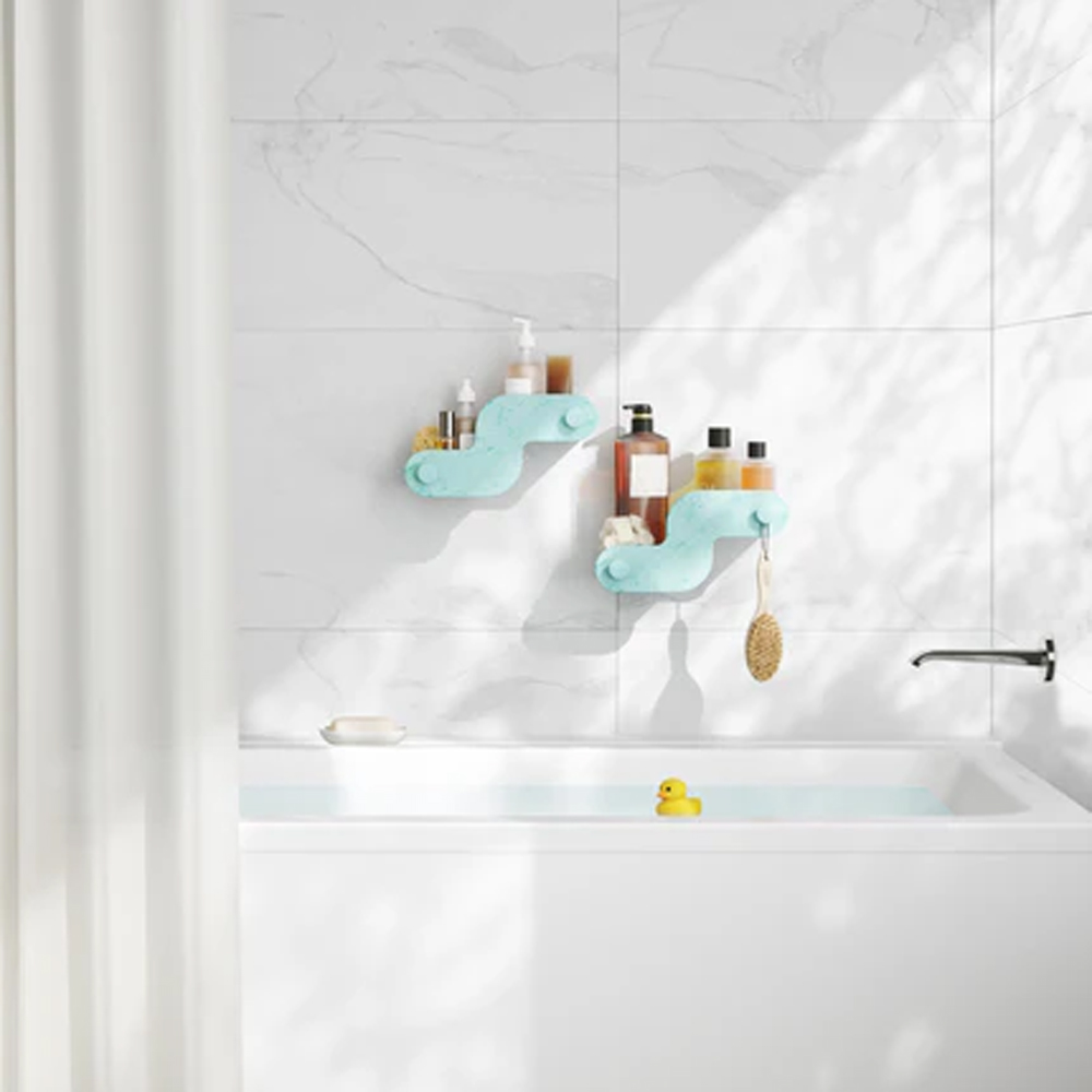 SET OF 2 NAMI ADHESIVE SHOWER BINS 30.23X12.7X13.34CM - Image 13