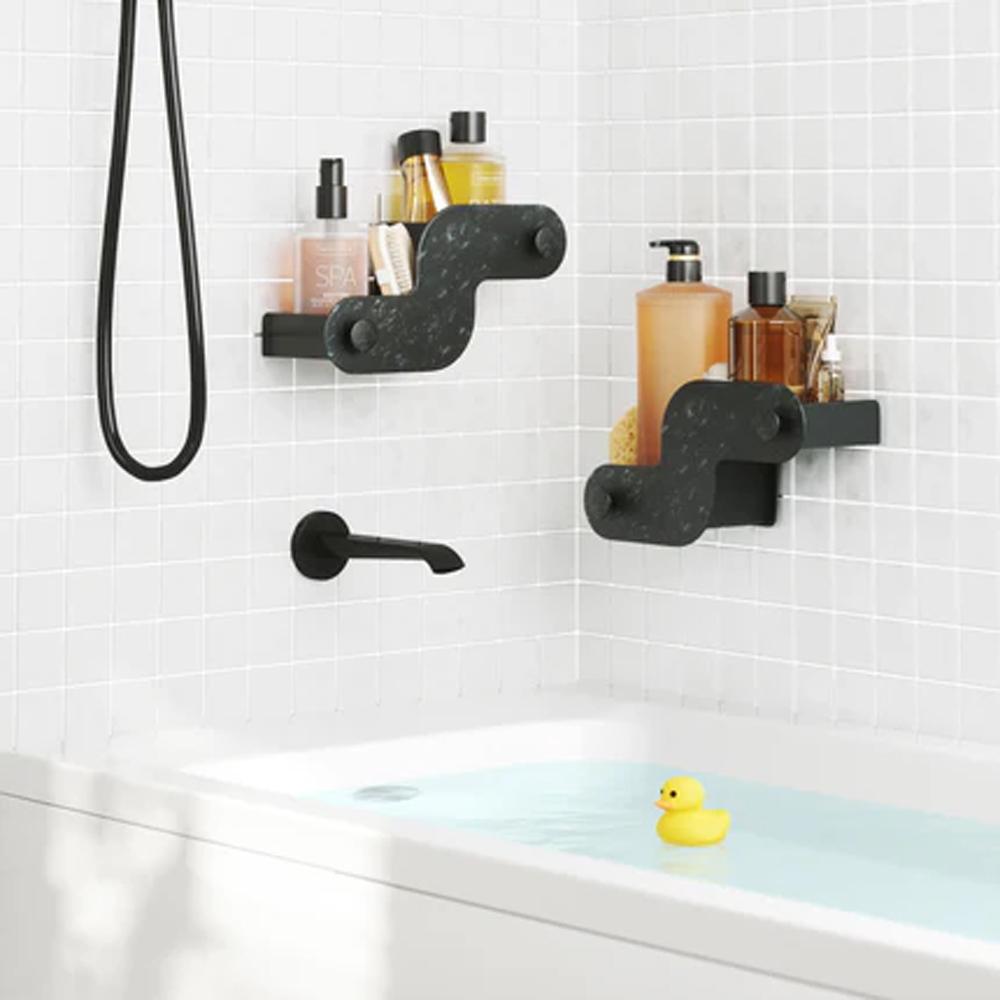 SET OF 2 NAMI ADHESIVE SHOWER BINS 30.23X12.7X13.34CM - Image 10