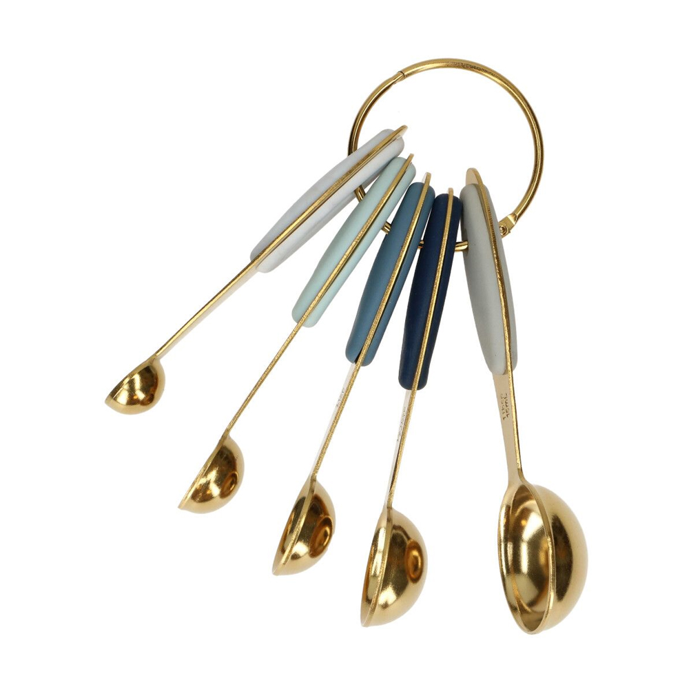 SET OF 5 WILTON GOLD METAL MEASURING SPOONS - Image 3