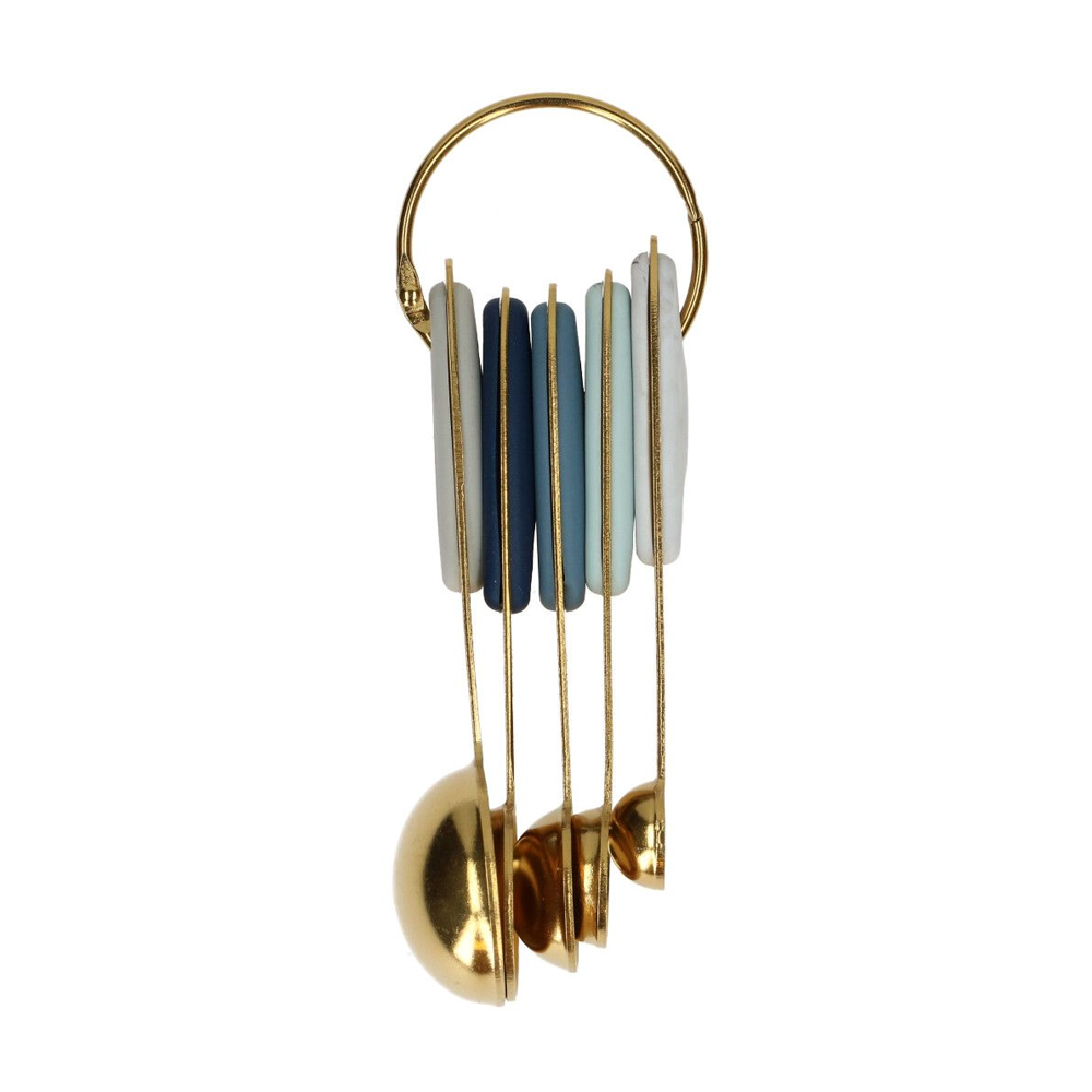 SET OF 5 WILTON GOLD METAL MEASURING SPOONS