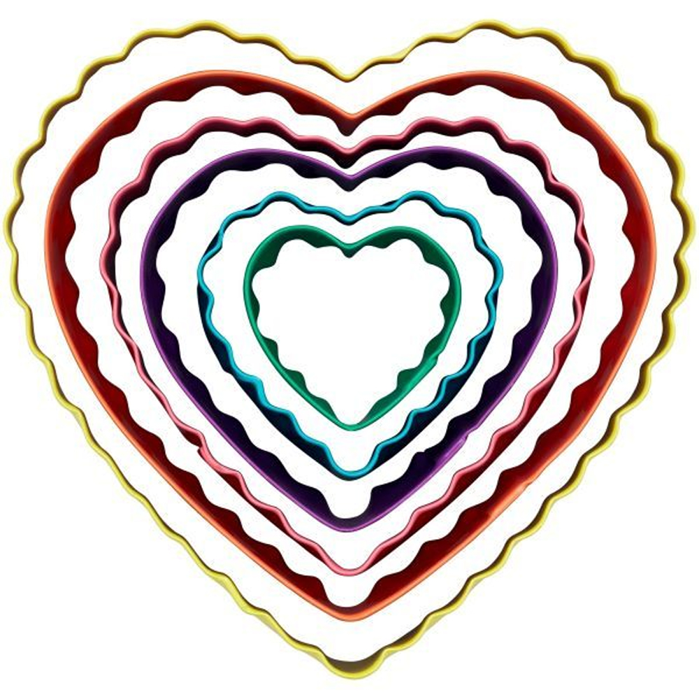 SET OF 6 WILTON DOUBLE-SIDED CUTTER HEART - Image 3