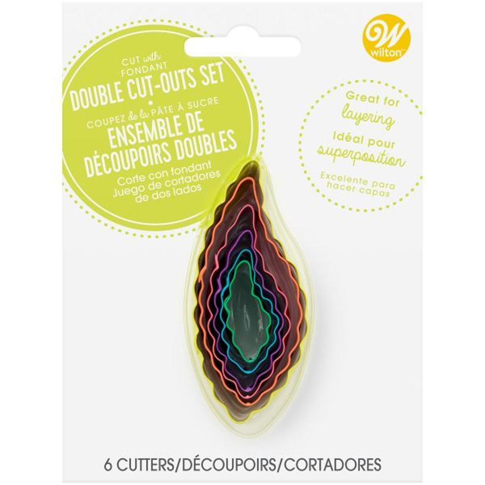 SET OF 6 WILTON DOUBLE-SIDED CUTTER LEAF