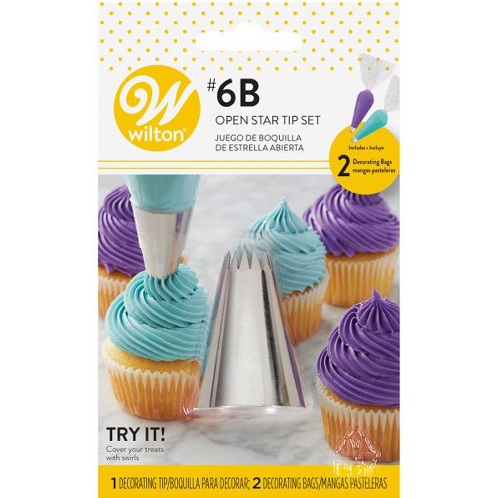 SET OF 3 WILTON DECORATING TIP OPEN STAR
