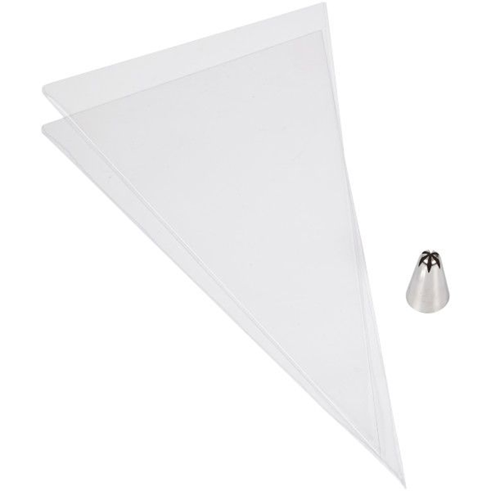 SET OF 3 WILTON DECORATING TIP & BAGS DROPFLOWER - Image 4