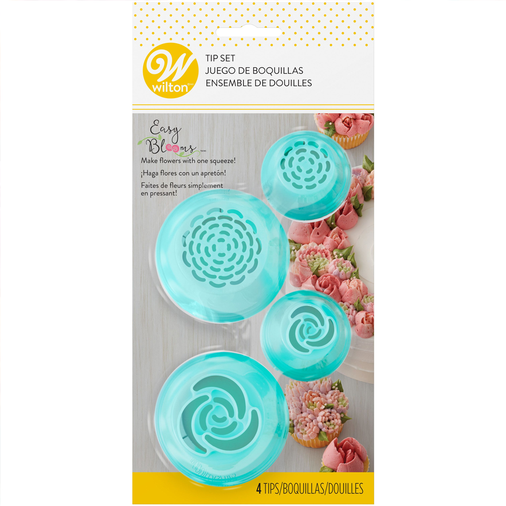 SET OF 4 WILTON DECORATING TIP EASY BLOOM