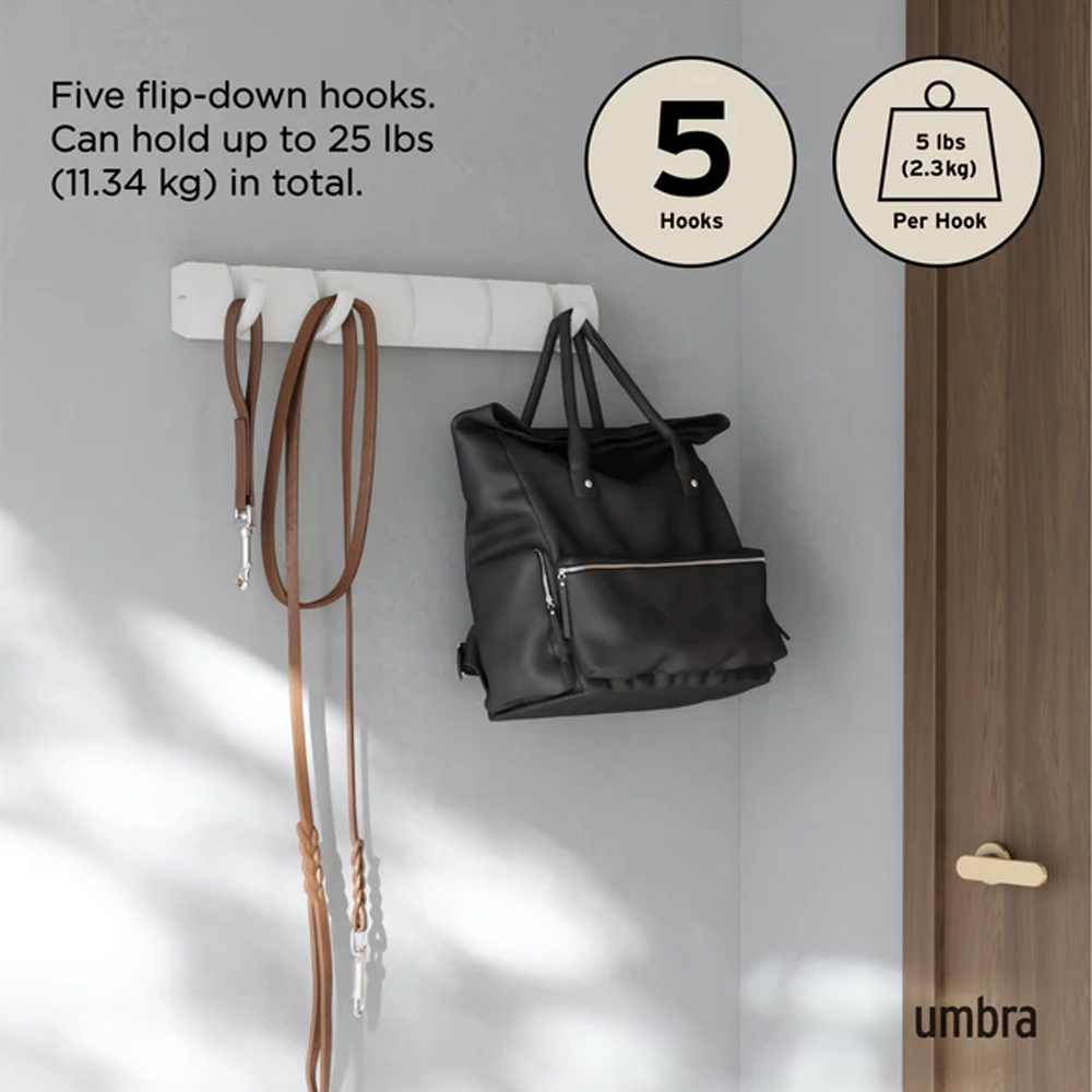 FLIP 5 HOOK WHITE 51X6X3CM - Image 6