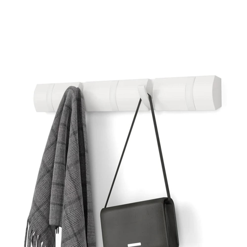 FLIP 5 HOOK WHITE 51X6X3CM