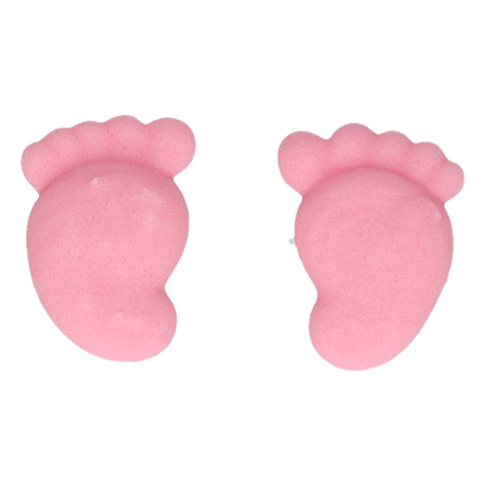 SET OF 16 FUNCAKES SUGAR DECORATIONS BABY FEET - Image 6