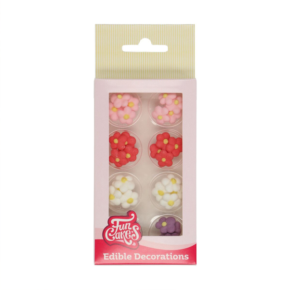 SET OF 32 FUNCAKES SUGAR DECORATIONS LITTLE FLOWERS