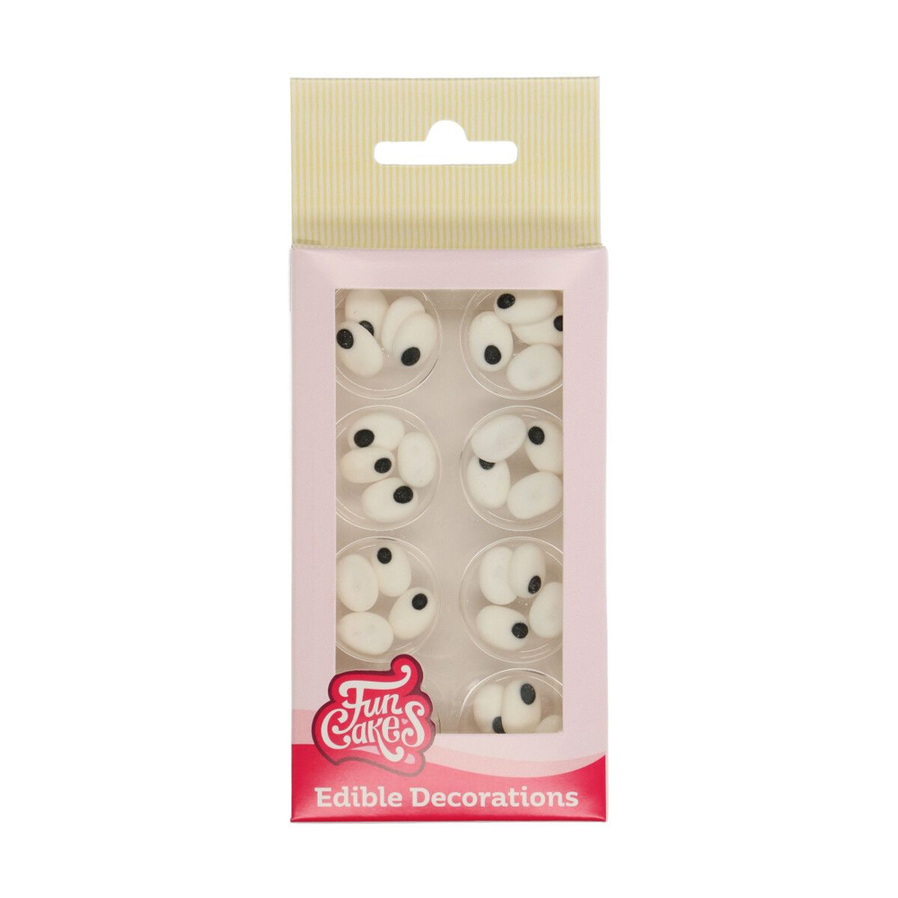 SET OF 32 FUNCAKES SUGAR DECORATIONS EYES OVAL