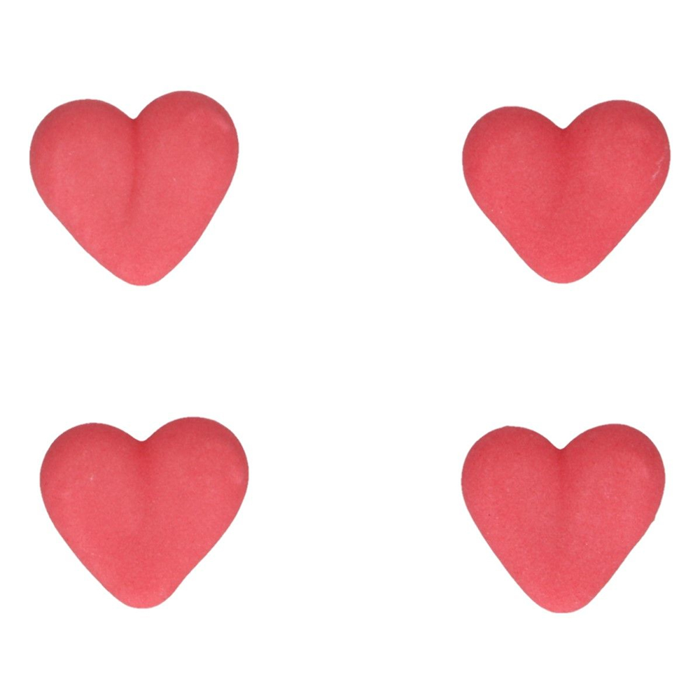 SET OF 8 FUNCAKES SUGAR DECORATIONS HEART RED - Image 3