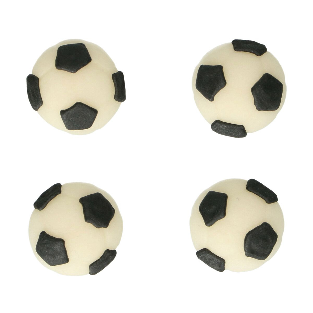 SET OF 8 FUNCAKES SUGAR PASTE DECORATIONS FOOTBALL - Image 2