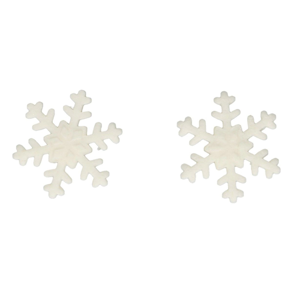 SET OF 12 FUNCAKES SUGAR PASTE DECOR ICE CRYSTAL WHITE - Image 3