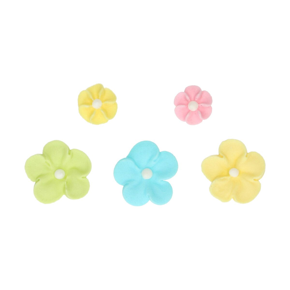 SET OF 32 FUN CAKES SUGAR DECORATIONS BLOSSOM MIX PASTEL - Image 3