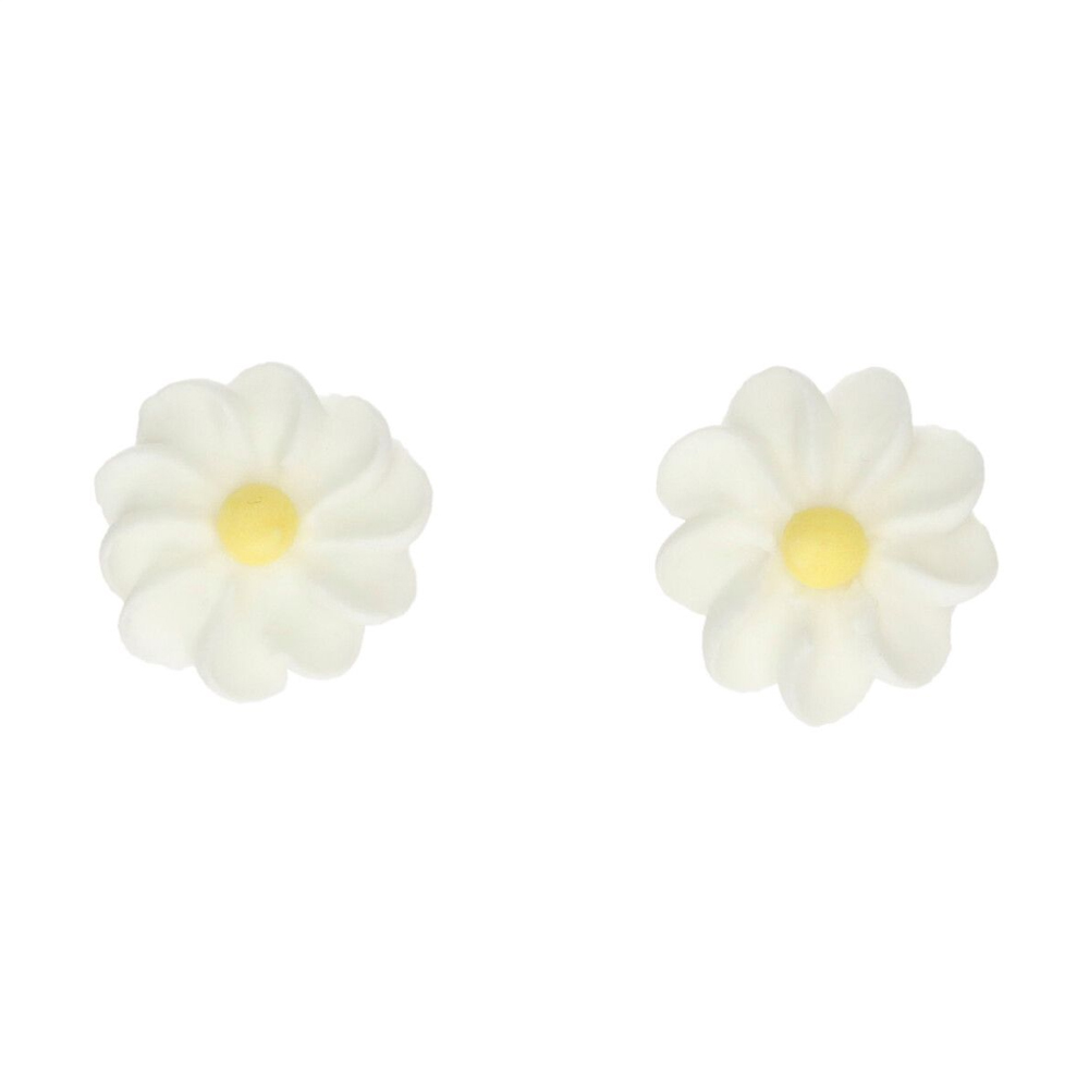 FUNCAKES SUGAR DECORATIONS WHITE DAISIES 16PCS - Image 2