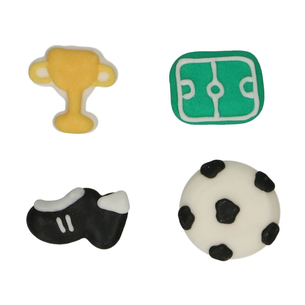 SET OF 8 FUNCAKES SUGAR DECORATIONS FOOTBALL - Image 2