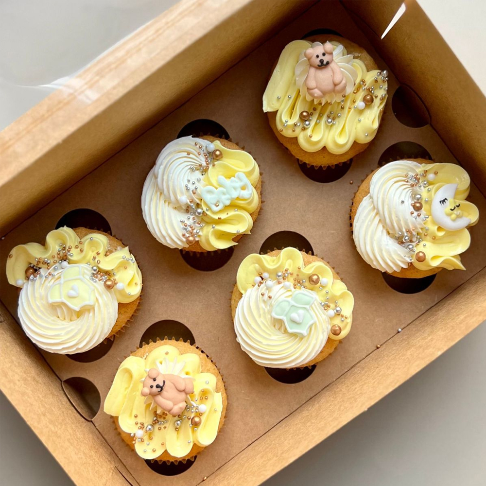 SET OF 8 FUNCAKES SUGAR DECORATIONS HAPPY BABY - Image 2