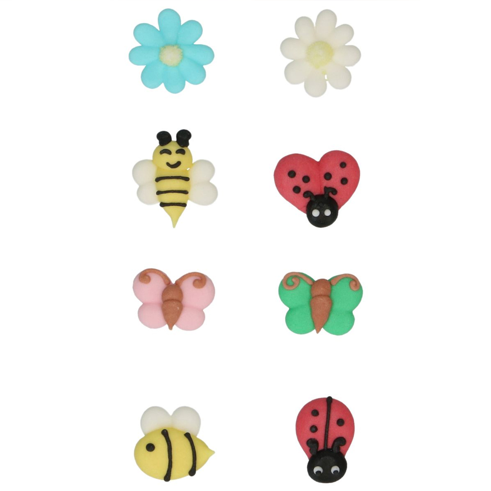 SET OF 8 FUNCAKES SUGAR DECORATIONS SPRING GARDEN - Image 2