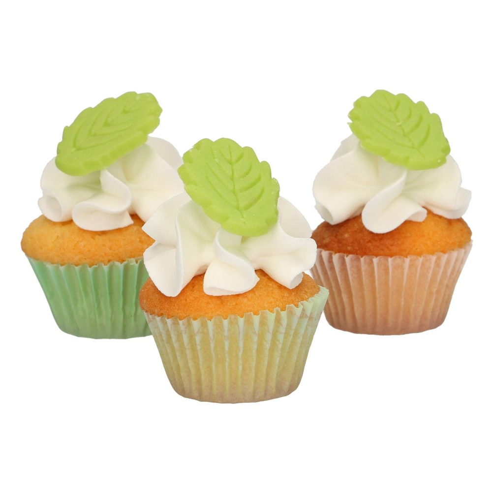 SET OF 12 FUNCAKES SUGAR PASTE DECOR LEAVES - Image 3