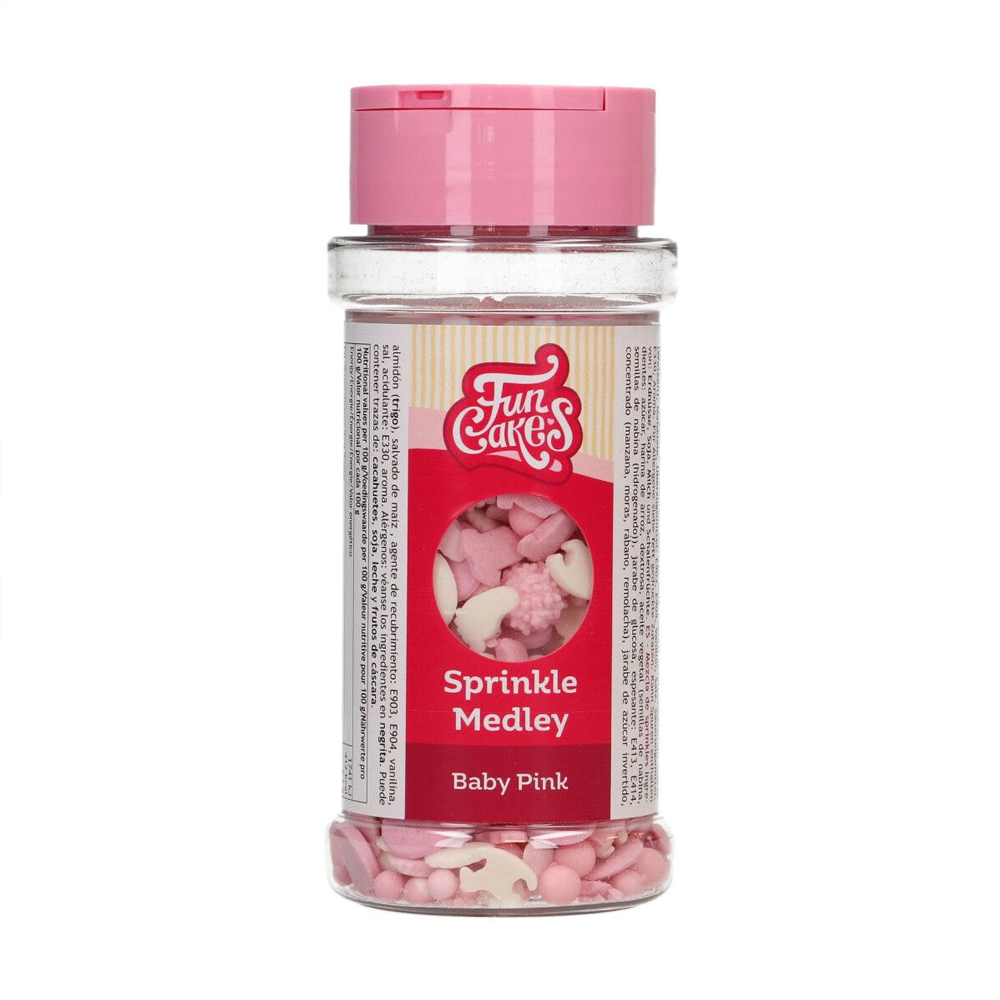 FUNCAKES SPRINKLE MEDLEY BABY PINK 50G