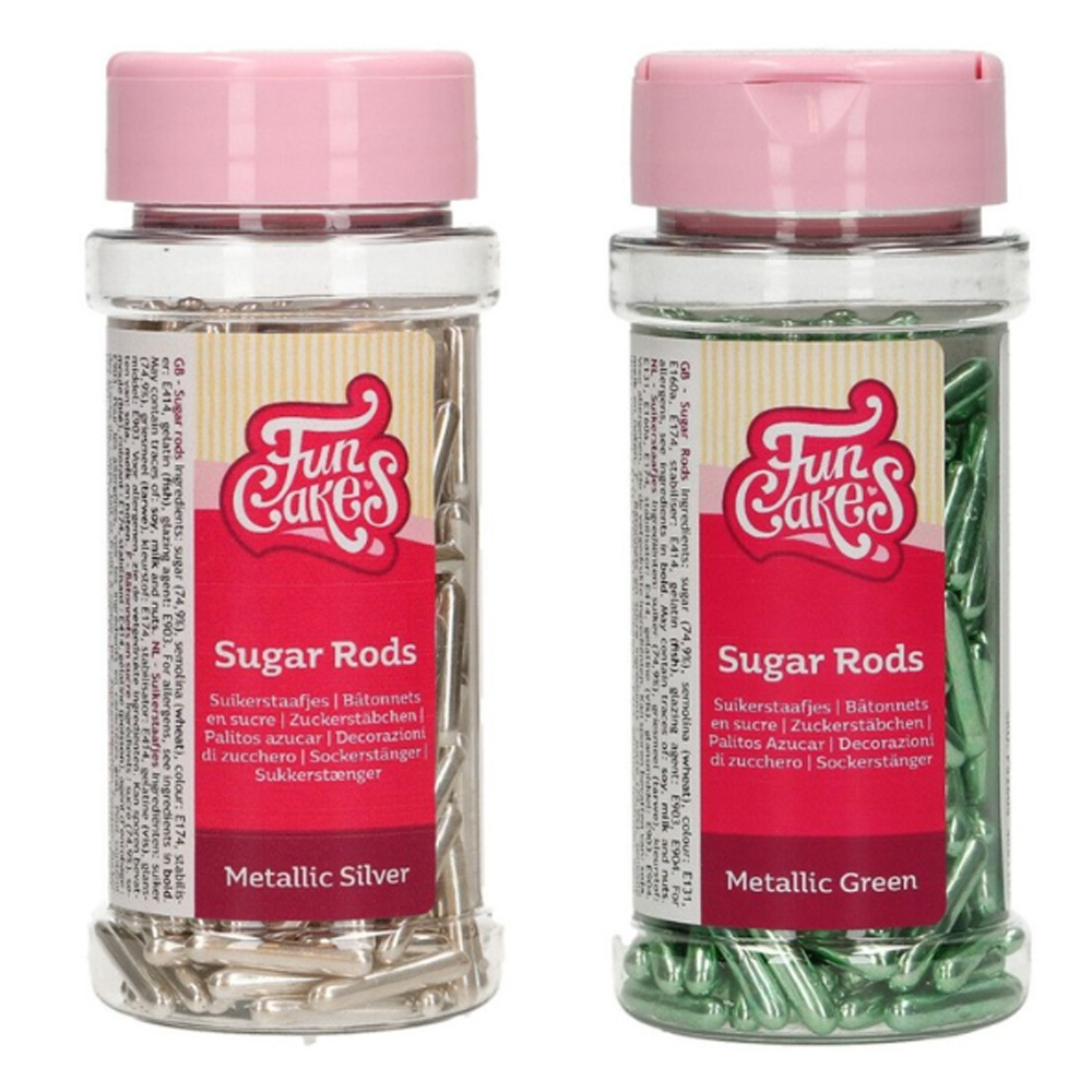 FUNCAKES METALLIC SUGAR RODS XL 70G