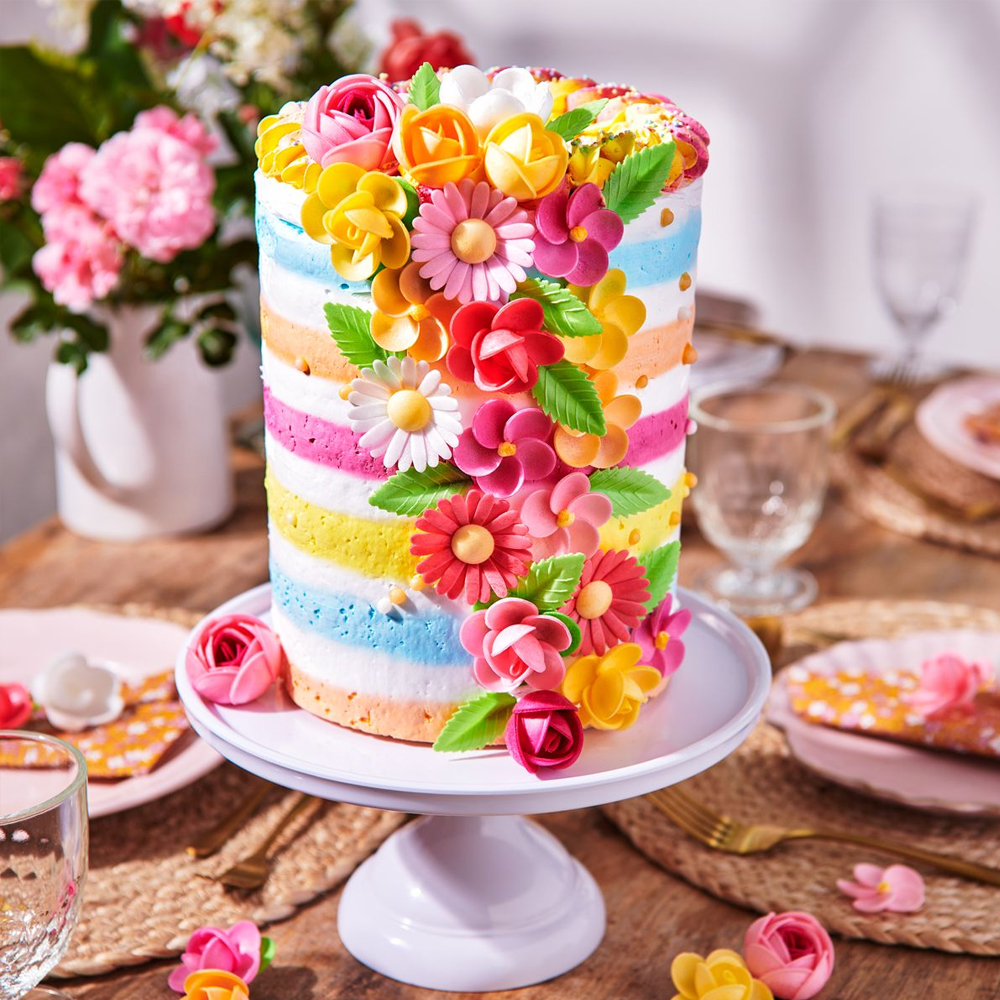 FUNCAKES EDIBLE WAFER FLOWERS DAISY 13PCS - Image 4