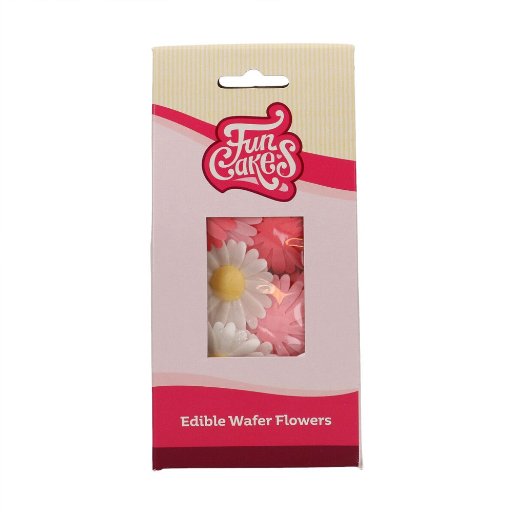 FUNCAKES EDIBLE WAFER FLOWERS DAISY 13PCS
