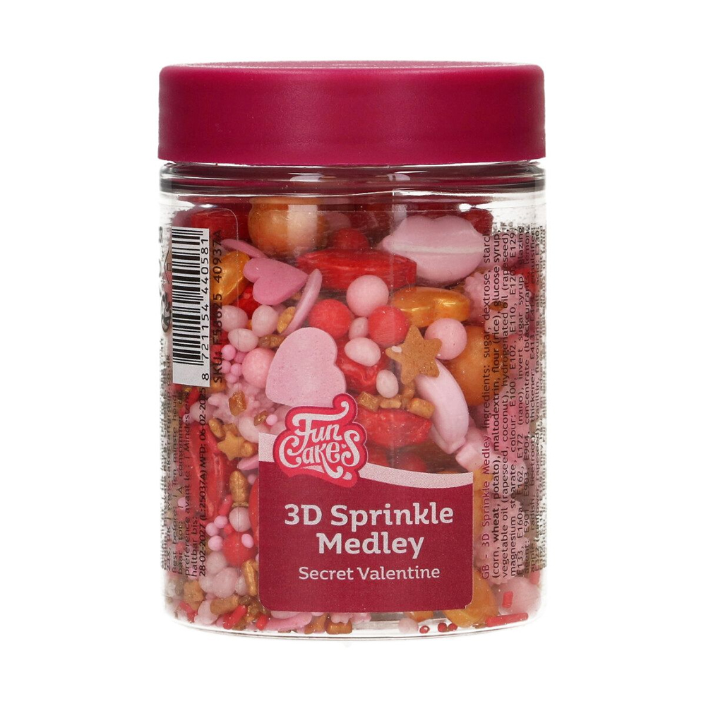 FUNCAKES 3D SPRINKLE MEDLEY SECRET VALENTINE 70G