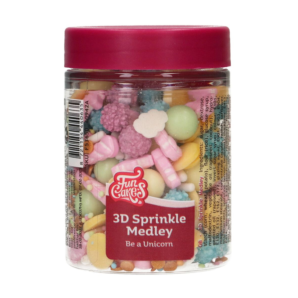 FUNCAKES 3D SPRINKLE MEDLEY BE A UNICORN 70G