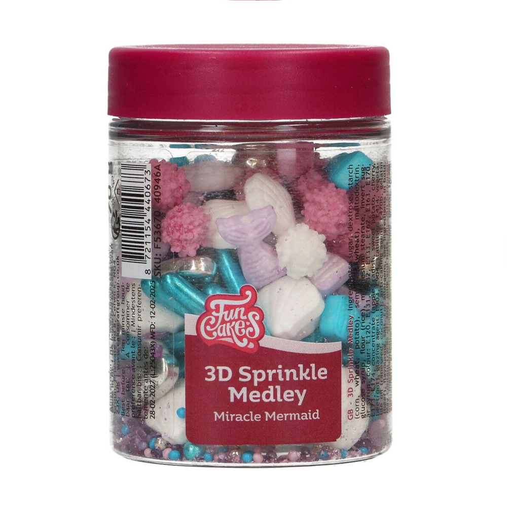 FUNCAKES 3D SPRINKLE MEDLEY MIRACLE MERMAID 70G