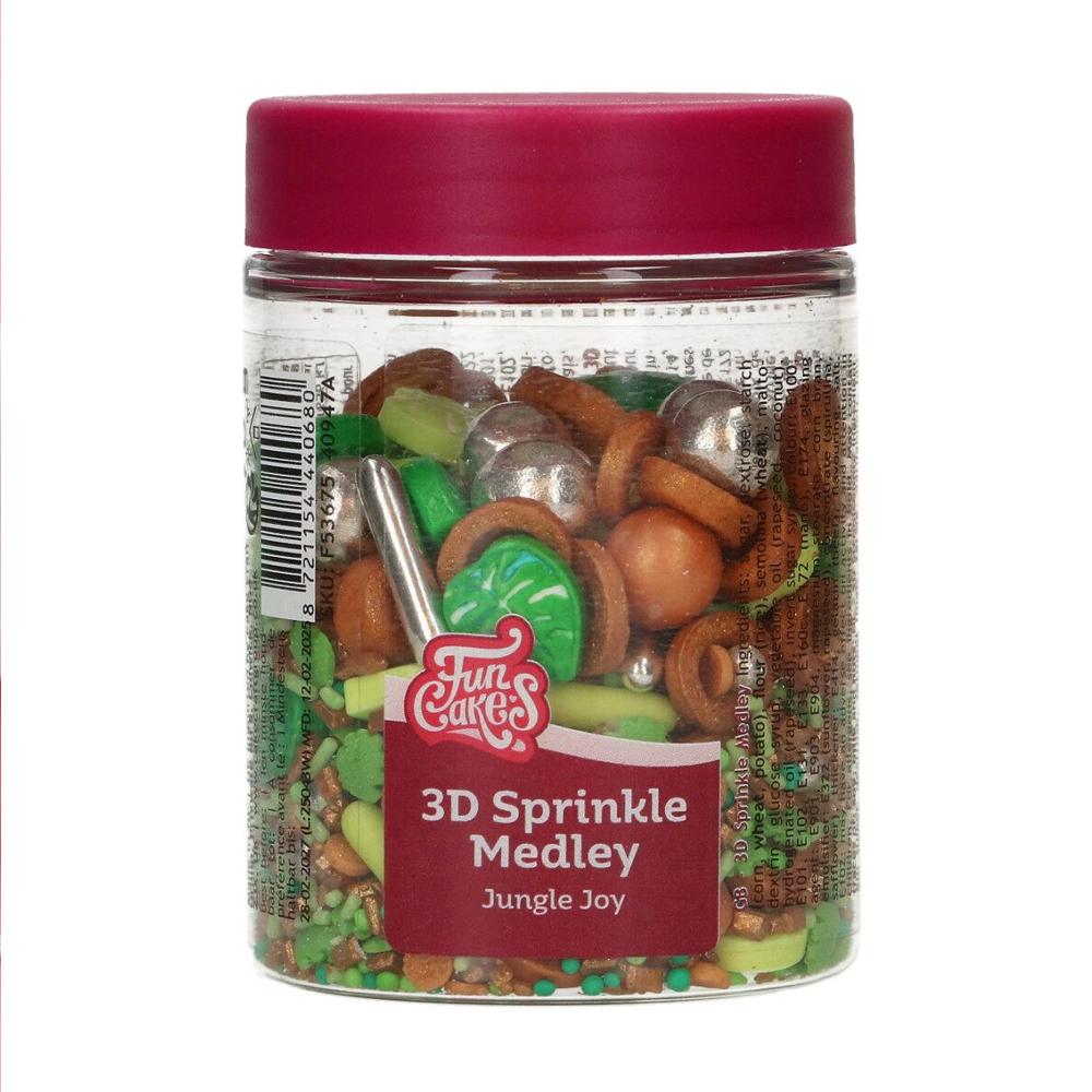 FUNCAKES 3D SPRINKLE MEDLEY JUNGLE JOY 70G
