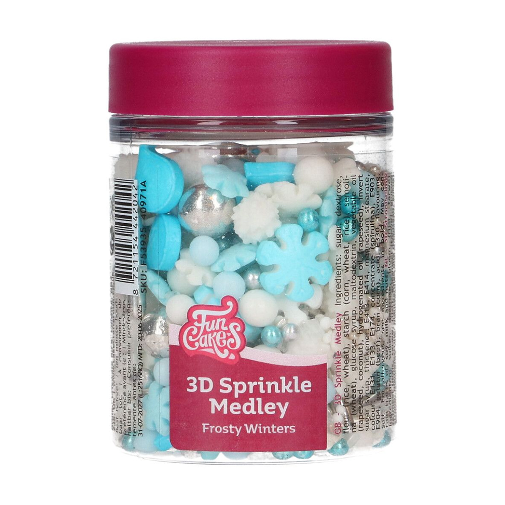 FUNCAKES 3D SPRINKLE MEDLEY FROSTY WINTERS 70G