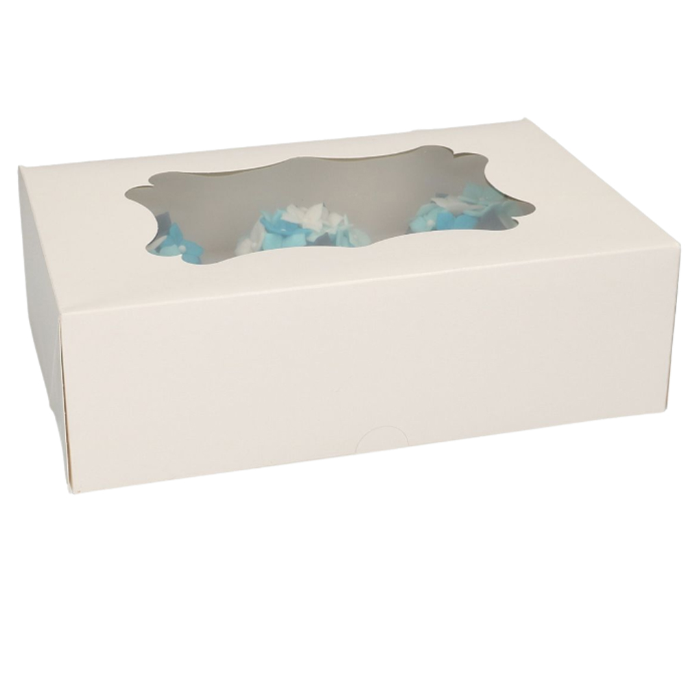 FUNCAKES CUPCAKE BOX WHITE 6