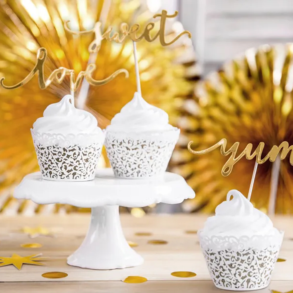 CUPCAKE WRAPPERS WHITE 5.5 X 8.5CM 10PCS - Image 2