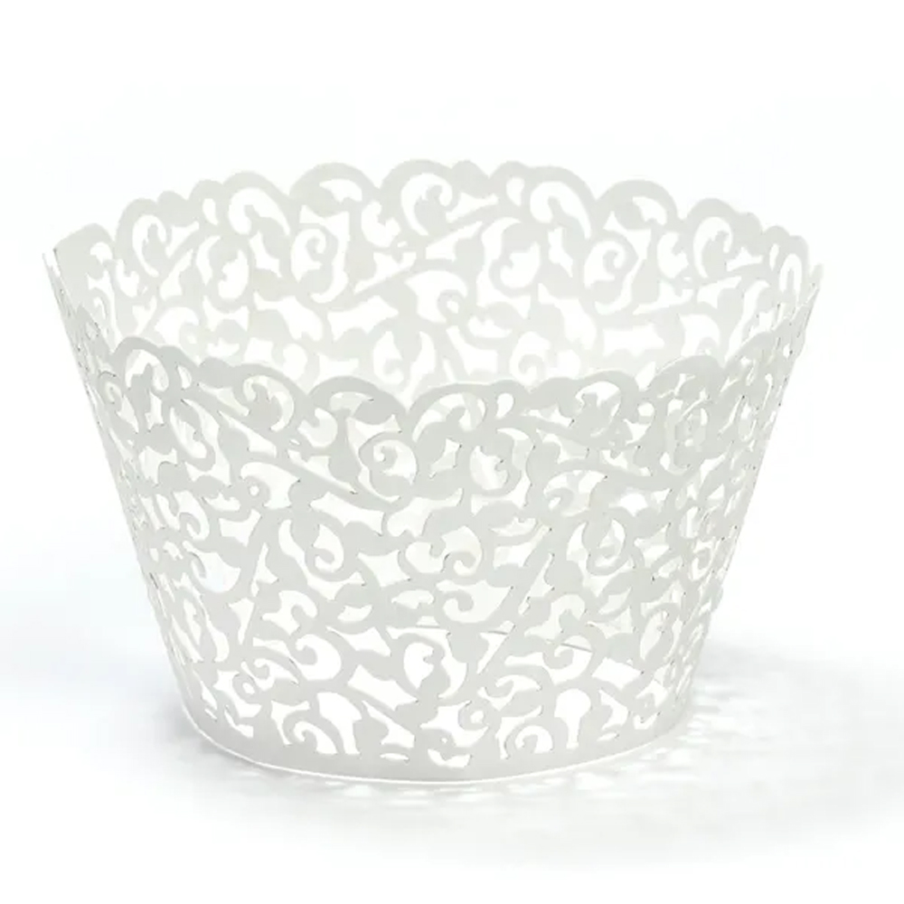 CUPCAKE WRAPPERS WHITE 5.5 X 8.5CM 10PCS
