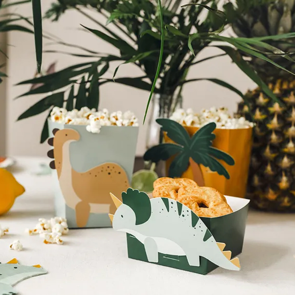 BOXES FOR SNACKS DINOSAURS 3 DESIGNS 6PCS - Image 2