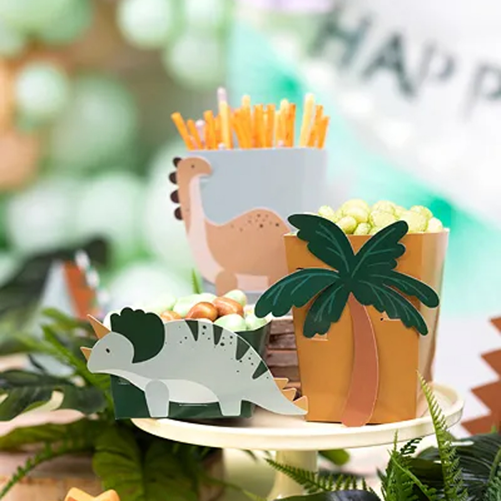 BOXES FOR SNACKS DINOSAURS 3 DESIGNS 6PCS - Image 3