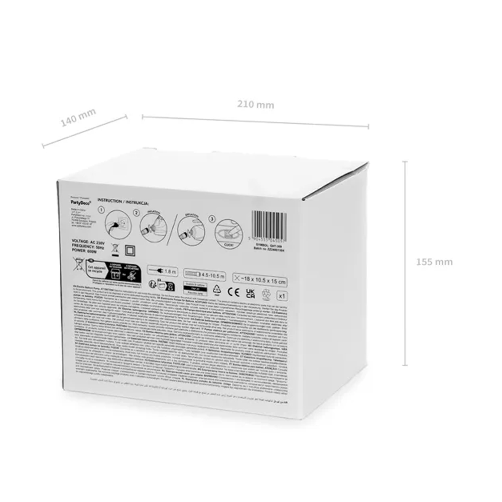ELECTRIC PUMP WITH VARIOUS NOZZLES 600W - Image 3
