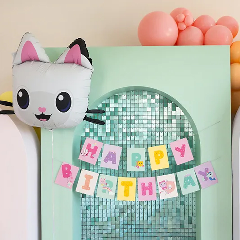 BANNER HAPPY BIRTHDAY GABBY'S DOLLHOUSE 180X15CM - Image 2